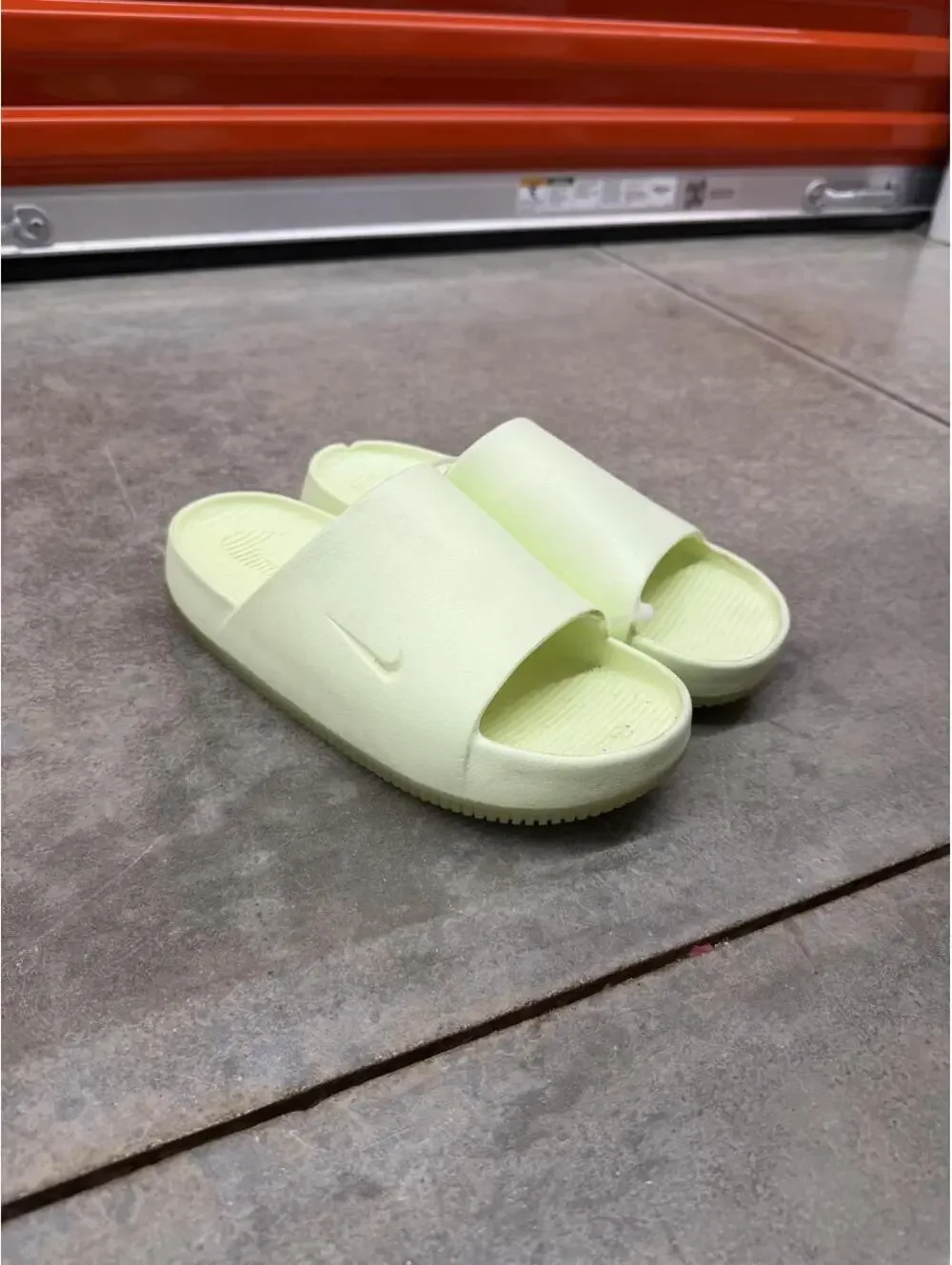 nike calm flip flop barely volt slides size 8 MENS / 9 WOMENS